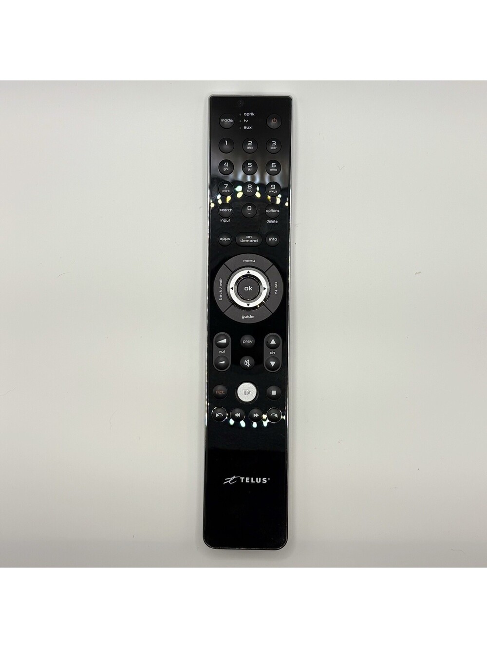 Telus Optik TV Remote Control Slimline Model 2774 - Black